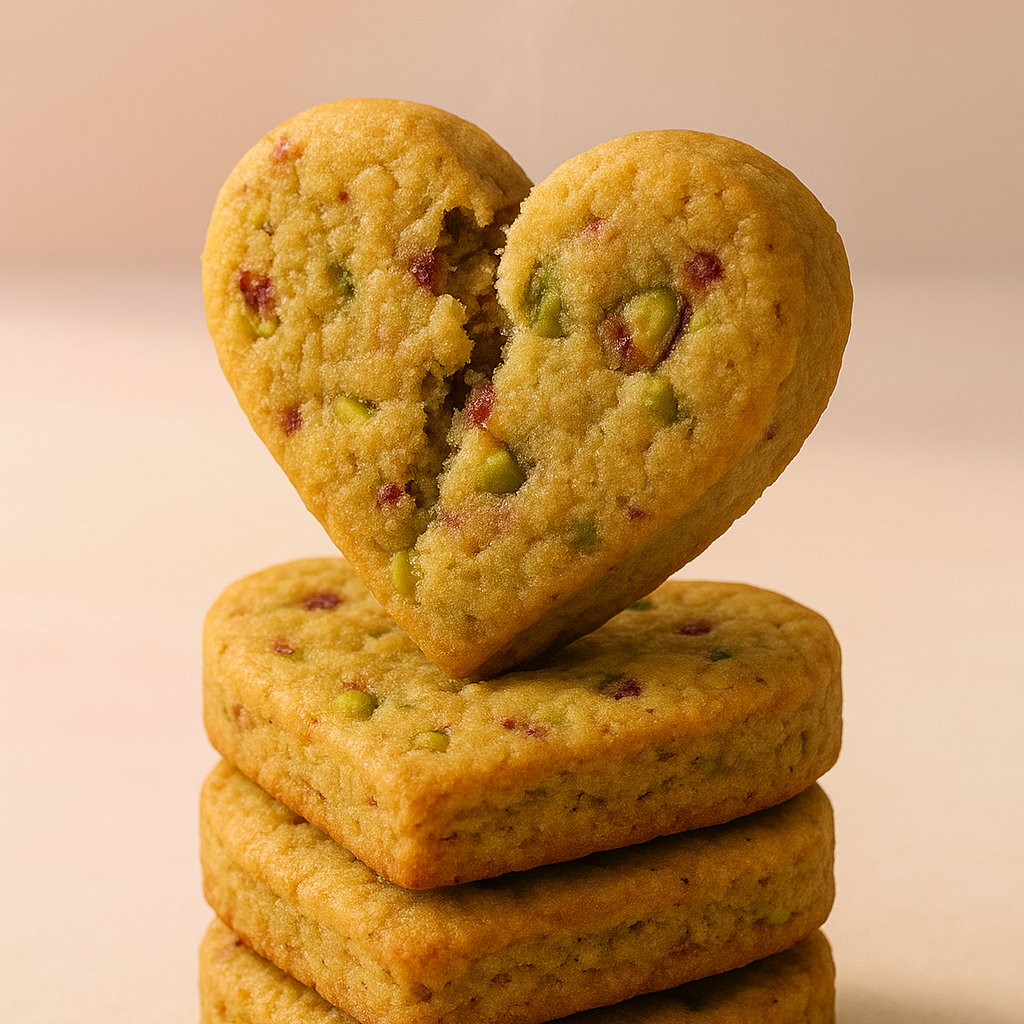 Luvfill 10g Protein Cookie with Pistachio & Raspberry [30 PACK] (All Natural, Clean Label Healthy Ingredients, Vegan)