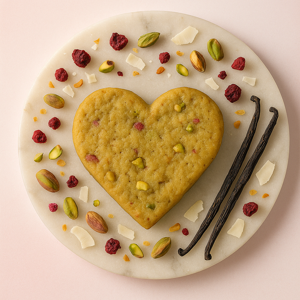 Luvfill 10g Protein Cookie with Pistachio & Raspberry [30 PACK] (All Natural, Clean Label Healthy Ingredients, Vegan)